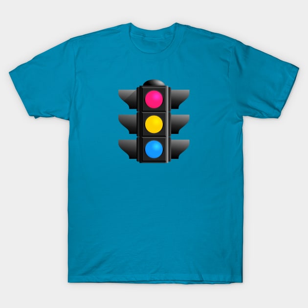 Pansexual Pride Traffic Light T-Shirt by VernenInk